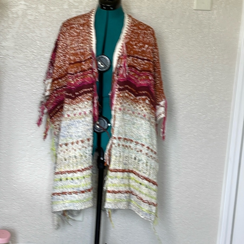 Free People sweater vest with fringe